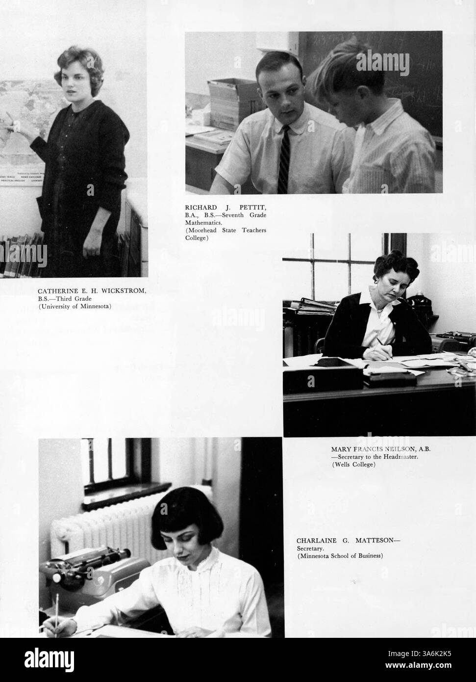 Das Jahrbuch „Call O' Pan“ der Blake School 1964 dokumentiert die Höhepunkte des Schuljahres 1963-1964 und konzentriert sich auf Schülerleistungen, Sport, Vereine und akademische Veranstaltungen. Stockfoto