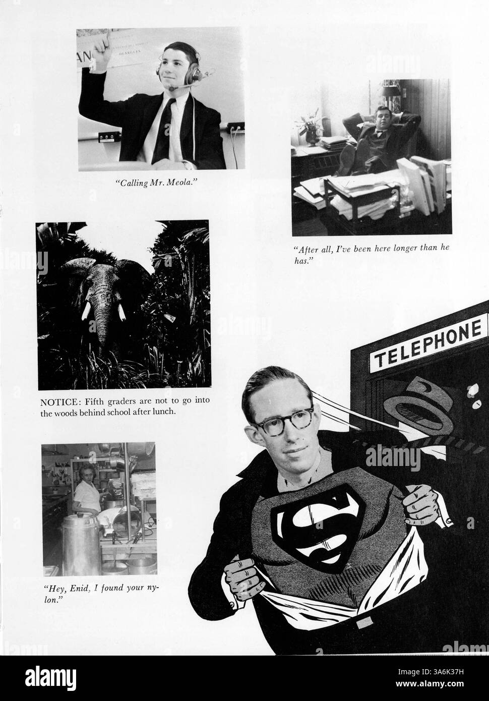 Das Blake Yearbook 1964 dokumentiert das akademische Jahr 1963-1964 an der Blake School und behandelt wichtige Schulveranstaltungen, Leichtathletik, Schülerleistungen und Beiträge der Fakultät während des Jahres. Stockfoto