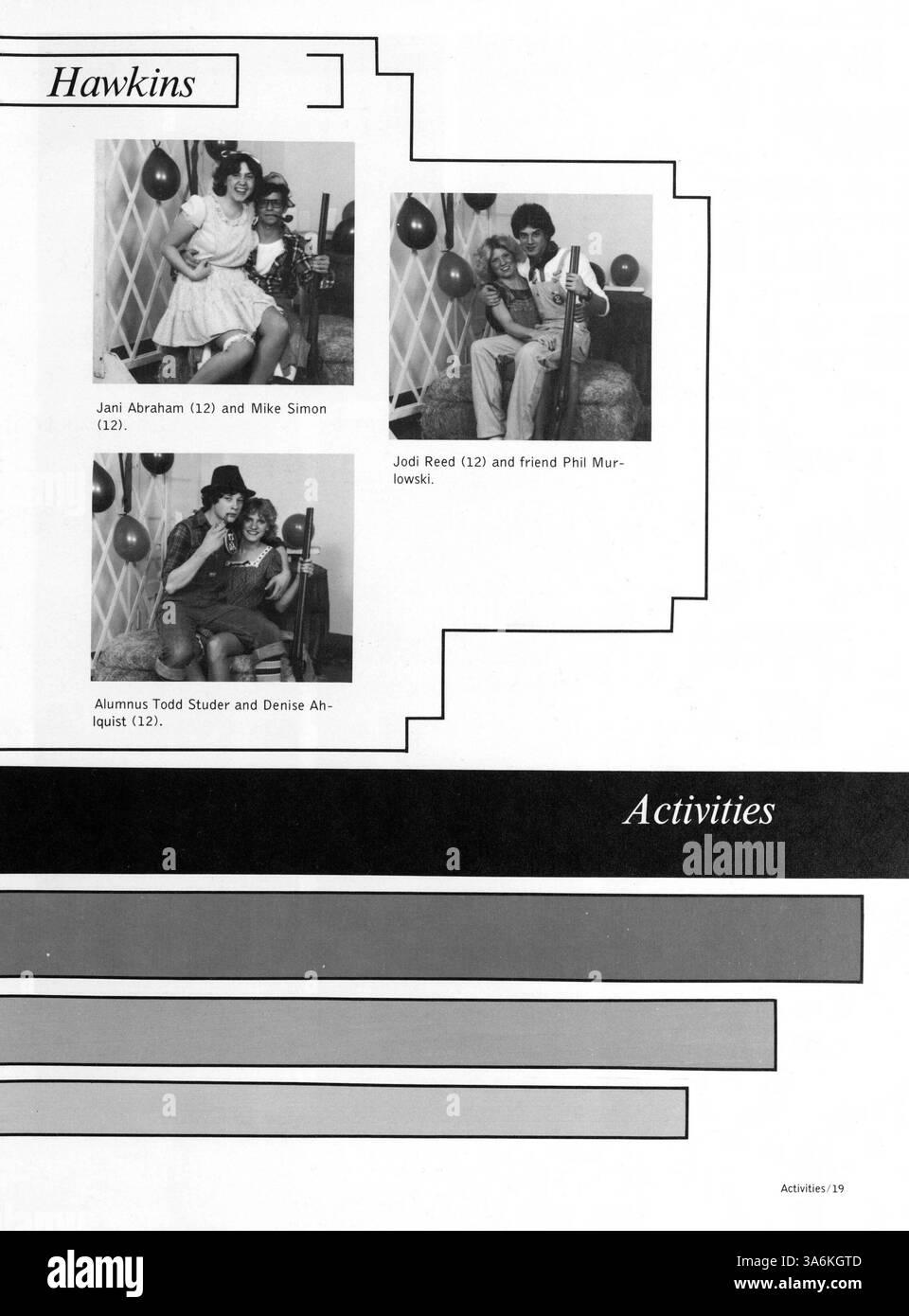 Das Wizard '81 Jahrbuch der Edison High School spiegelt das akademische Jahr 1980-1981 wider und zeigt das Leben der Schüler, außerschulische Aktivitäten, sportliche Teams und bemerkenswerte Schulveranstaltungen. Stockfoto