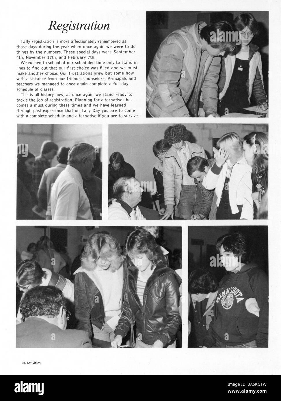 Wizard '81, das Edison High School Jahrbuch für 1981, dokumentiert das Leben der Schüler, Sport, akademische Leistungen und außerschulische Aktivitäten aus dem Schuljahr 1980-1981. Stockfoto