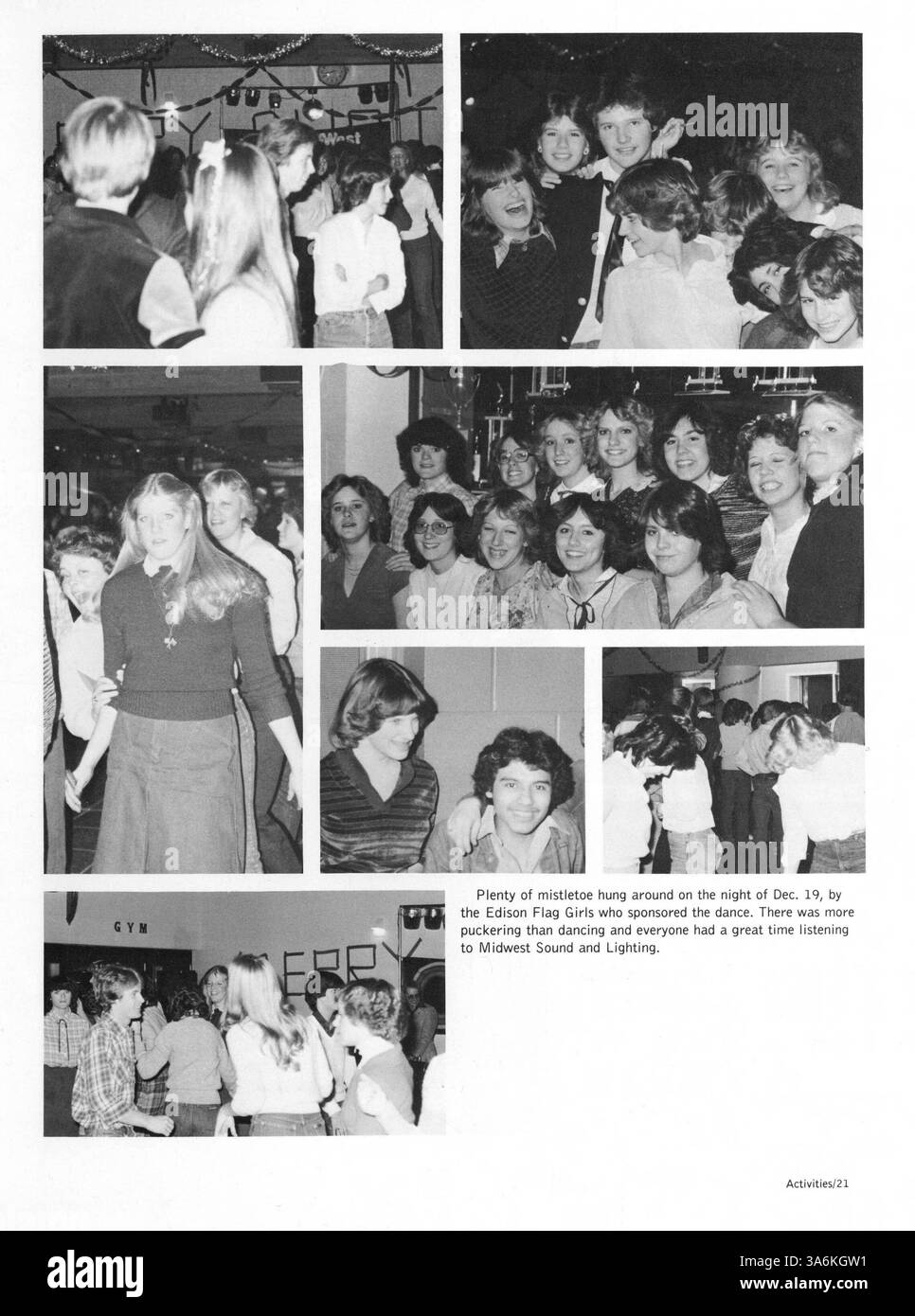 Das Wizard '81 Jahrbuch von der Edison High School erfasst die Erfahrungen von Schülern, Lehrern und Schulveranstaltungen während des akademischen Jahres 1980-1981, darunter Leichtathletik, Clubs und das Studentenleben. Stockfoto