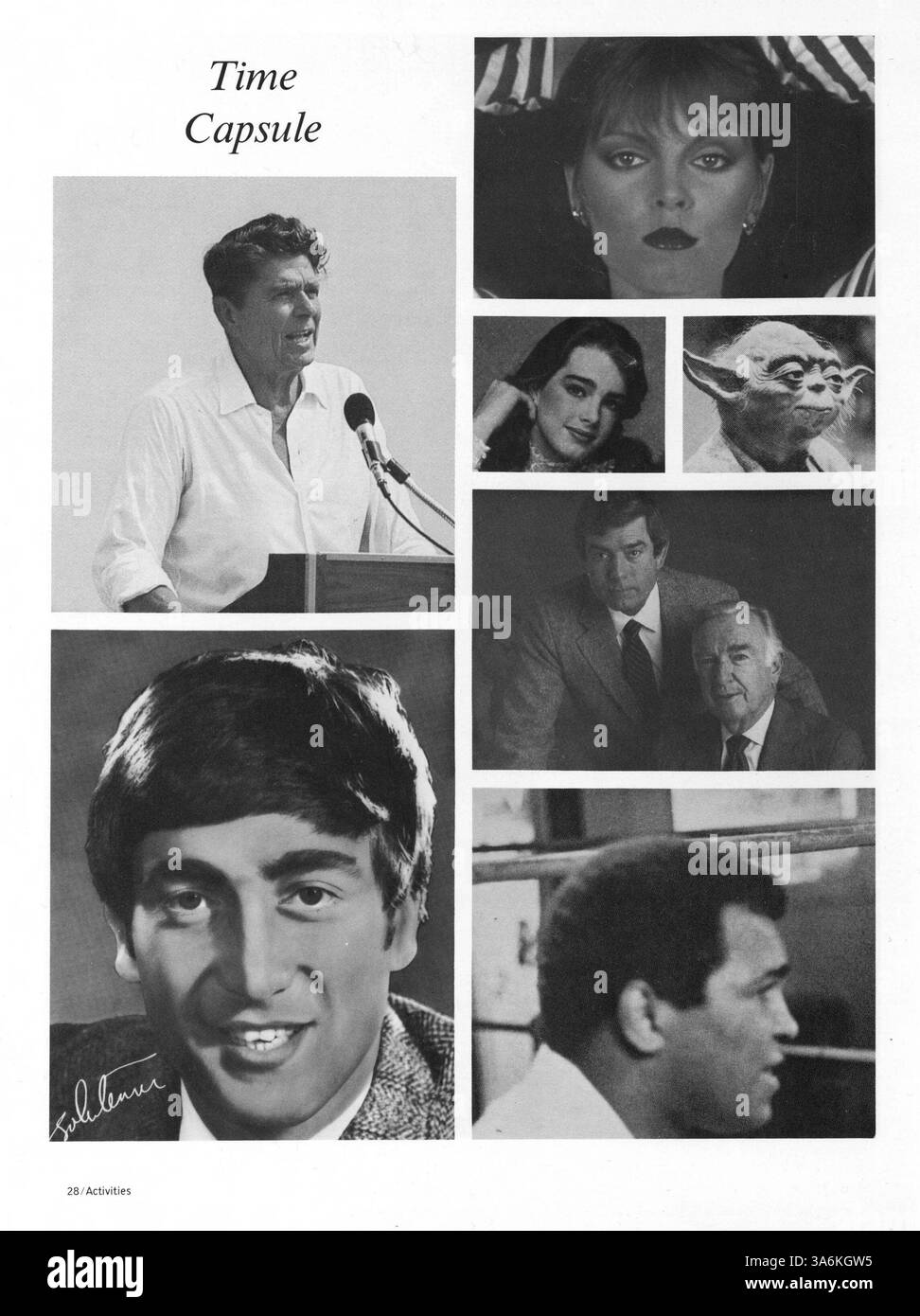 Das Jahrbuch „1981 Wizard '81“ von der Edison High School zeigt wichtige Erfahrungen von Schülern, Clubs, Leichtathletik und die akademischen Meilensteine des Schuljahres 1980-1981 auf. Stockfoto