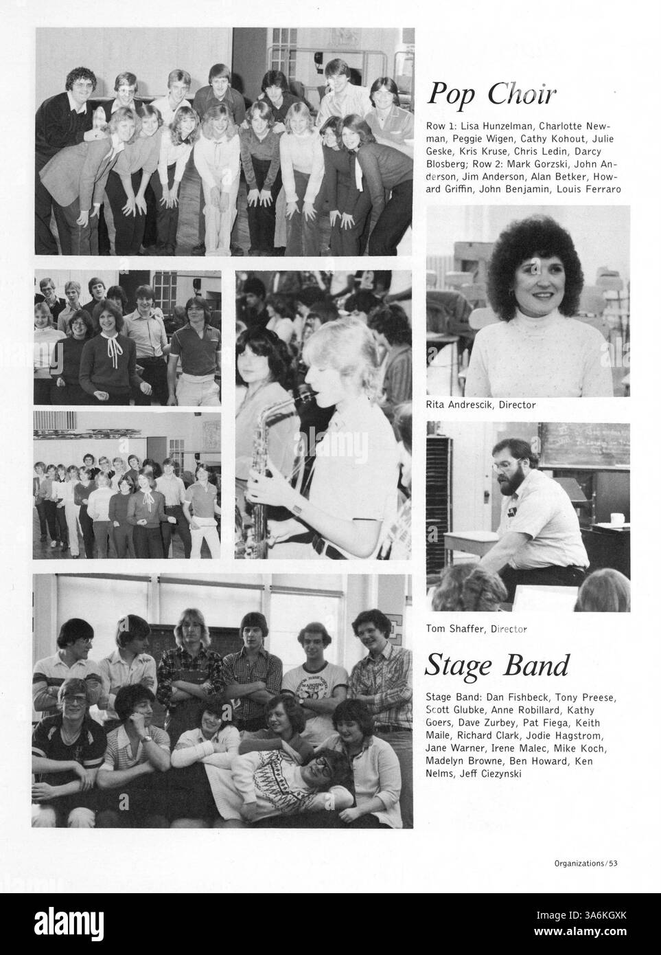 Das Wizard '81 Jahrbuch enthält einen Bericht über das Schuljahr 1980-1981 an der Edison High School, in dem Abschnitte über Schülerleistungen, Leichtathletik, Beteiligung von Lehrern und außerschulische Aktivitäten gewidmet sind. Stockfoto