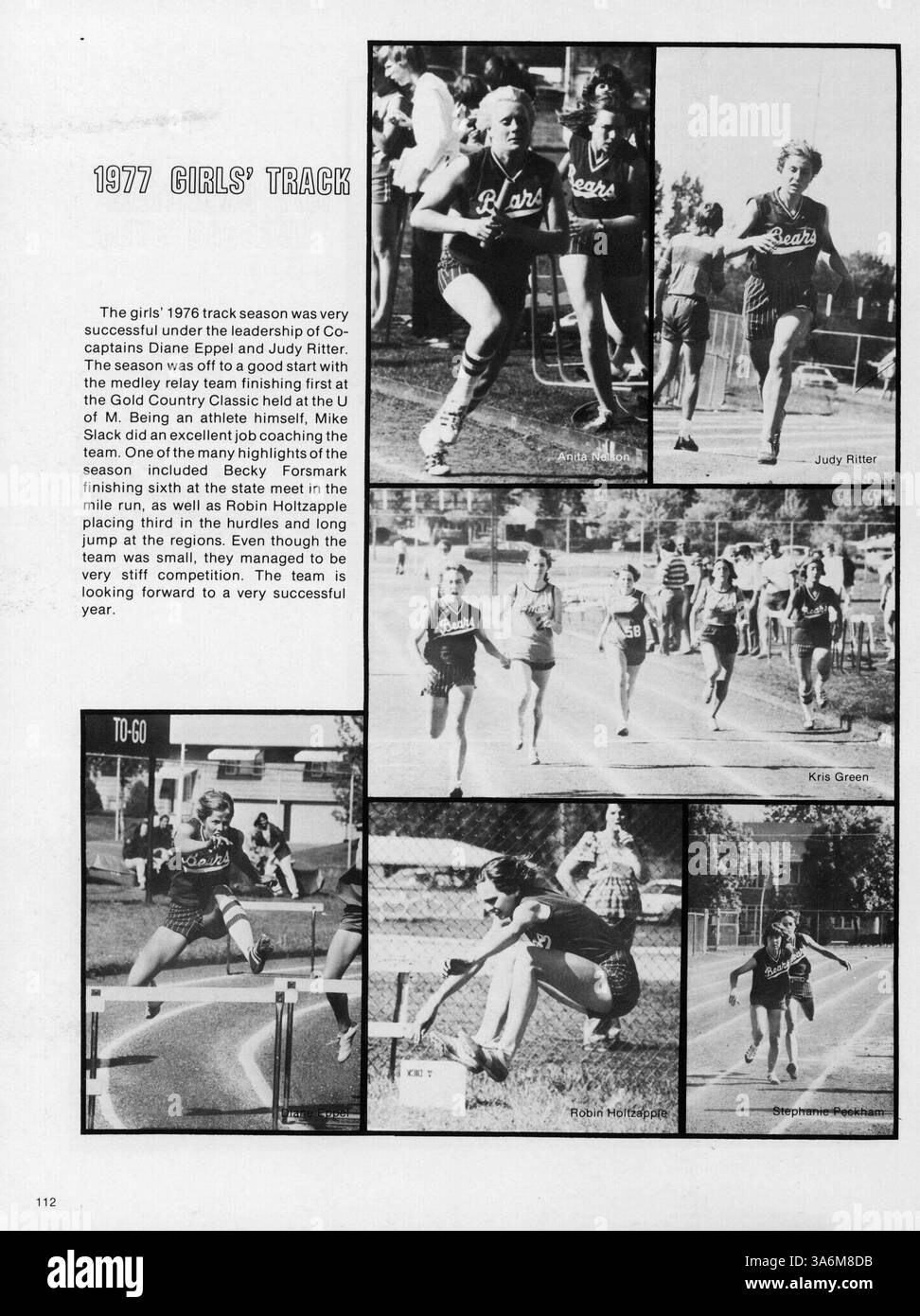 Das Lincoln High Yearbook 1978 erfasst die Schülerschaft, die Lehrkräfte und die außerschulischen Aktivitäten des Schuljahres 1977-1978 mit Schwerpunkt auf Leichtathletik und Schulvereinen. Stockfoto
