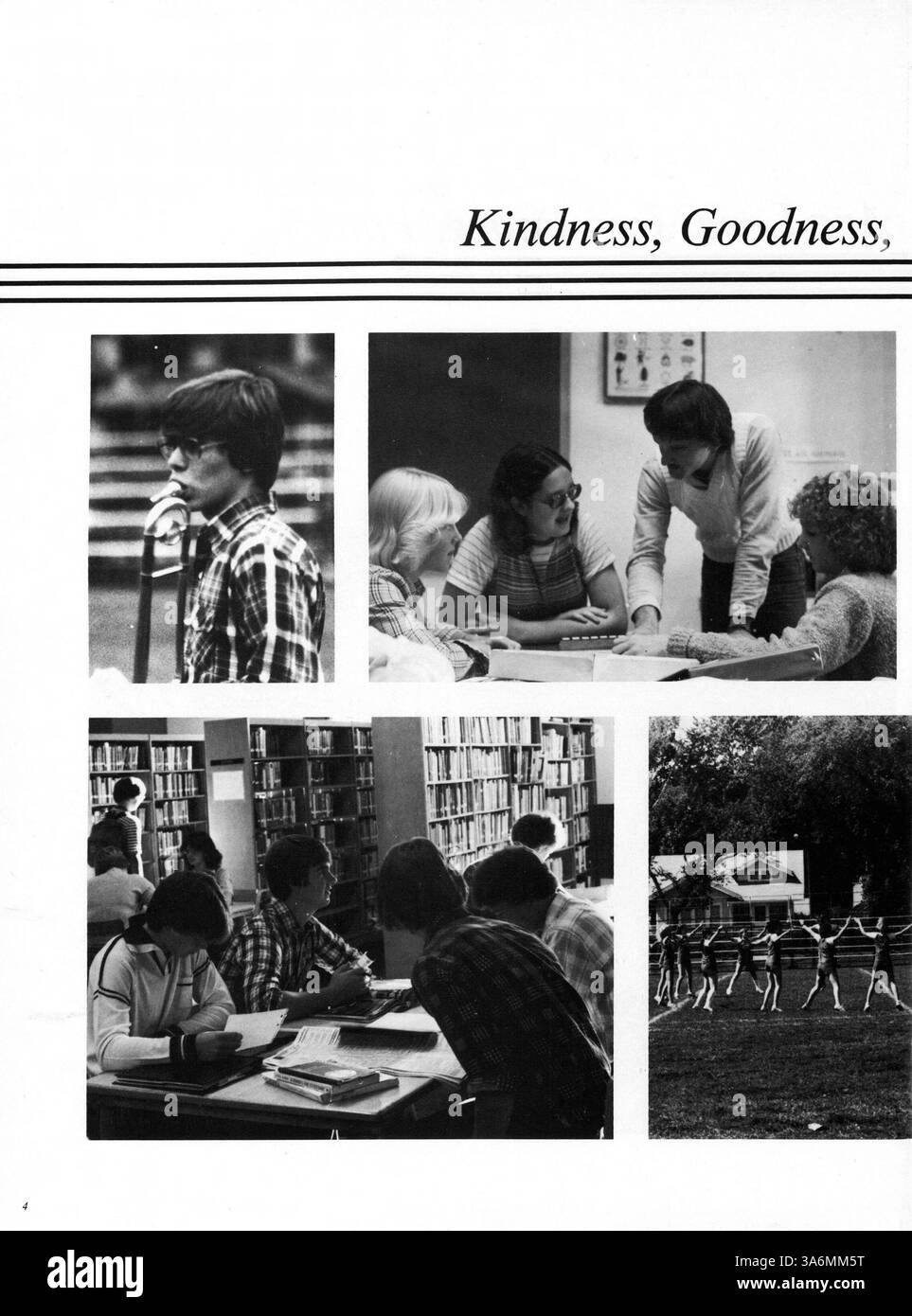 Dieser Band des Antler Jahrbuchs 1980 der Minnehaha Academy dokumentiert die wichtigsten Momente aus dem Schuljahr 1979-1980 und konzentriert sich auf Schüler, Lehrer, Leichtathletik und Vereine. Die Seiten 55, 56 und 59-62 fehlen. Stockfoto