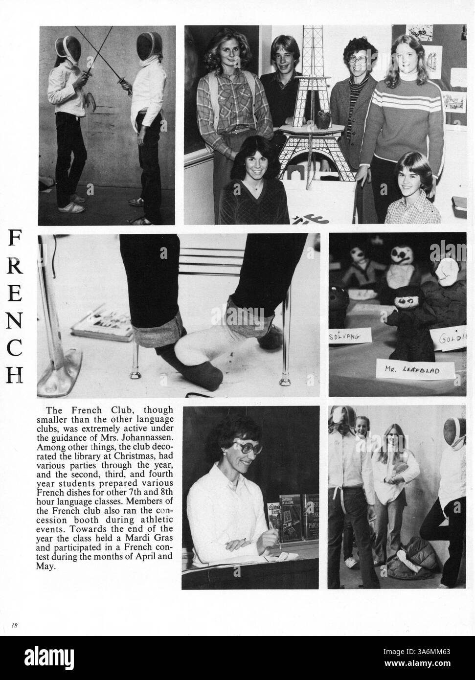 Diese Ausgabe des Antler Jahrbuchs 1980 von der Minnehaha Academy dokumentiert das Schuljahr 1979-1980 mit Leichtathletik, Studentenclubs, Lehrkräften und Schülerleistungen. Die Seiten 55, 56 und 59-62 fehlen. Stockfoto