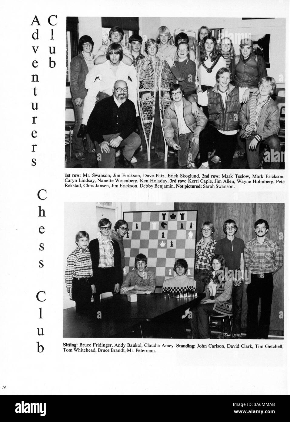 Dieses 1980 Antler Jahrbuch der Minnehaha Academy dokumentiert das Schuljahr 1979-1980, einschließlich des Schülerlebens, der Leichtathletik, der Vereine und der Fakultät. Einige Seiten (55, 56, 59-62) fehlen. Stockfoto