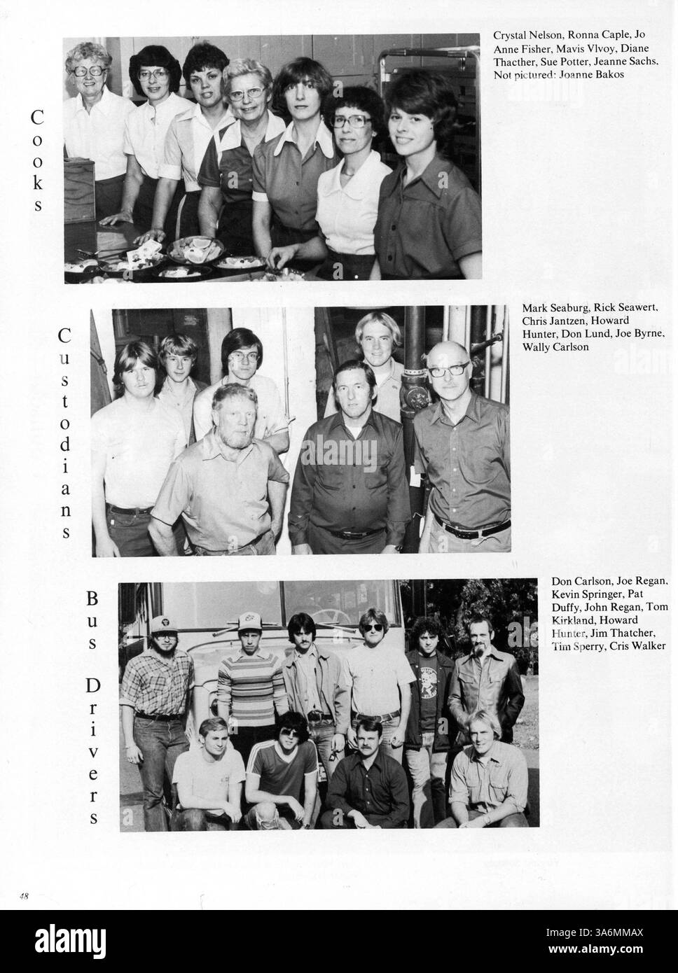 Das Geweih Jahrbuch 1980 der Minnehaha Academy beleuchtet wichtige Aspekte des Schuljahres 1979-1980, darunter das Studentenleben, Vereine, Leichtathletik und Lehrkräfte. Einige Seiten fehlen, darunter 55, 56 und 59-62. Stockfoto