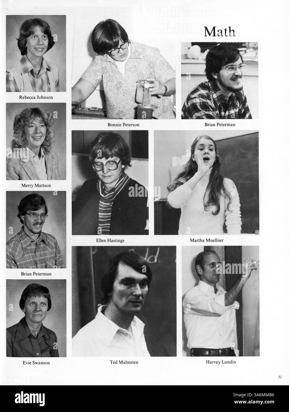 In dieser Ausgabe 1980 des Antler Jahrbuchs der Minnehaha Academy sind das Leben der Studenten, die Lehrkräfte, die Leichtathletik und die Clubs des akademischen Jahres 1979-1980 dokumentiert. Die Seiten 55, 56 und 59-62 fehlen. Stockfoto