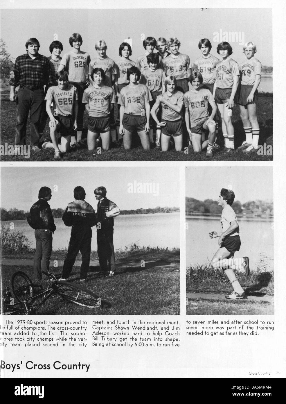 Dieses Sagamore-Jahrbuch 1980 erinnert an die Höhepunkte des Studienjahres 1979-1980 der Roosevelt High School. Stockfoto