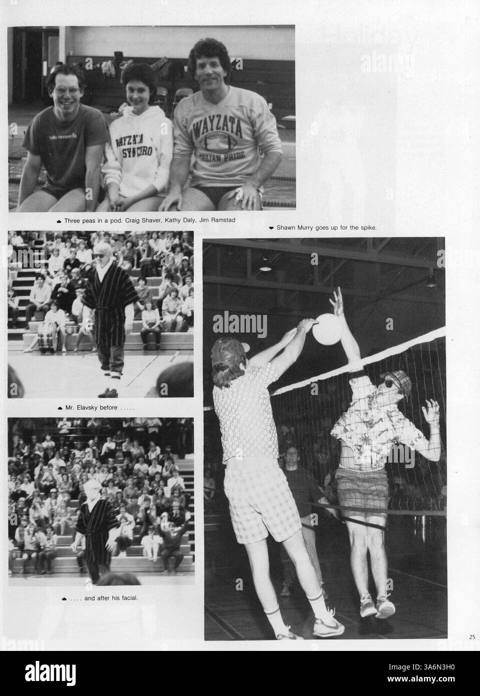 Das Jahrbuch Wayako 1984 zeigt die akademischen, sportlichen und außerschulischen Höhepunkte des Schuljahres 1983-1984 an der Wayzata High School. Stockfoto