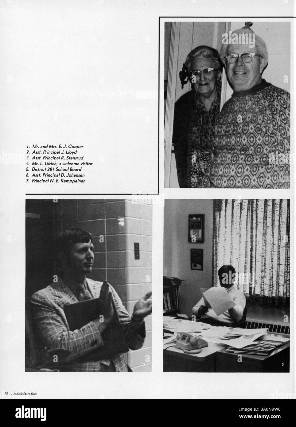 Das 1975 Talons Yearbook der Cooper High School erinnert an die akademischen und sportlichen Errungenschaften, gesellschaftlichen Veranstaltungen und Schülerprofile aus dem Schuljahr 1974-1975. Stockfoto