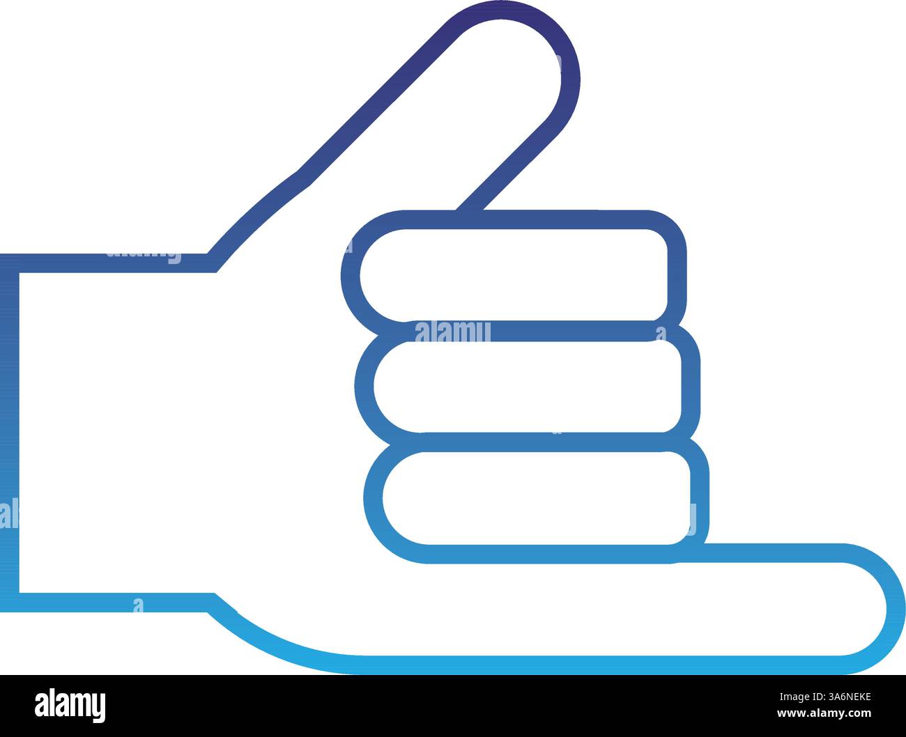 Isolierte Umrisse Symbol für Handgesten flache Ausführung Stock Vektor