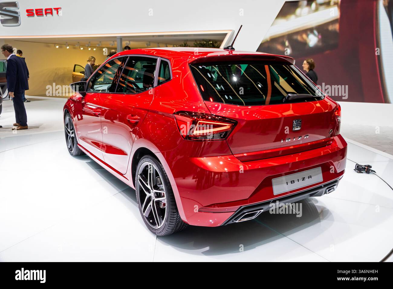 Seat Ibiza Car auf dem Genfer Internationalen Autosalon. Schweiz - 8. März 2017. Stockfoto