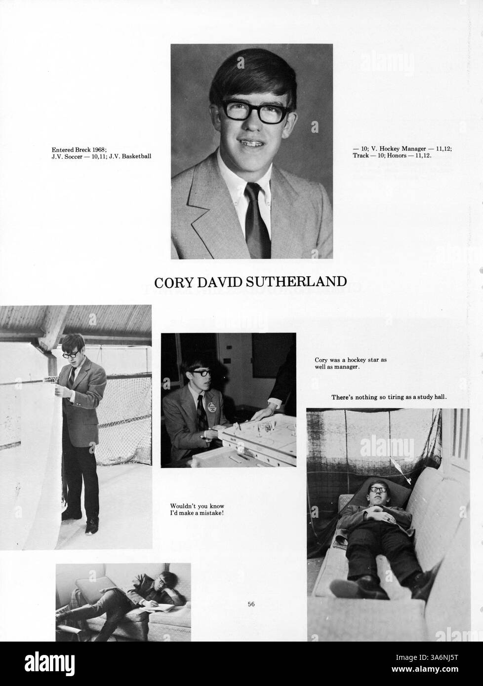 Dieses Jahr, Breck Yearbook 1971, stellt die Schüler, Lehrkräfte, Leichtathletik, und außerschulische Aktivitäten an der Breck School für das Schuljahr 1970-1971. Stockfoto