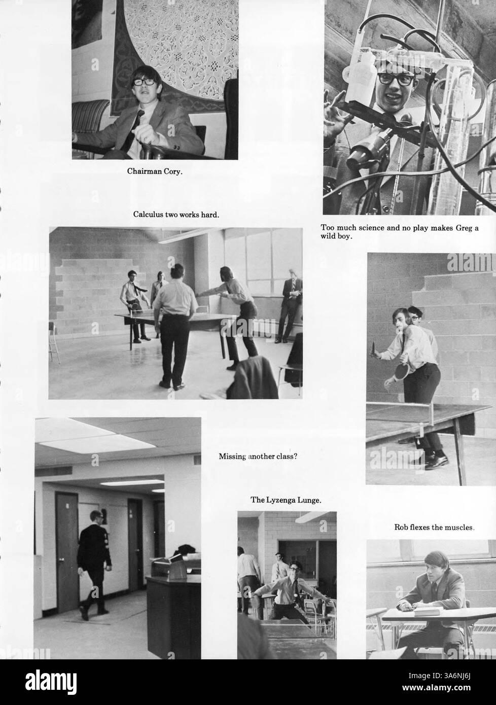 Breck Yearbook 1971 enthält eine jährliche Dokumentation der Schüler, Lehrkräfte, Sportmannschaften, Vereine und Veranstaltungen, die das Schuljahr 1970-1971 an der Breck School prägten. Stockfoto