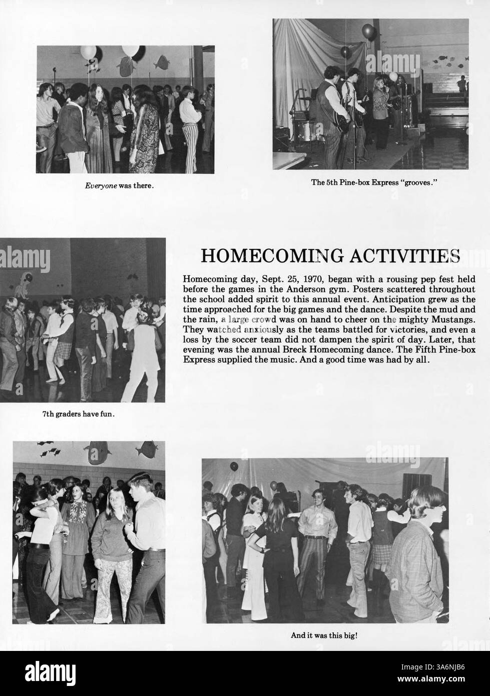 Das Breck Yearbook 1971 (Mustang) enthält Bilder und Beschreibungen von Schülern, Lehrern, Sportarten, Vereinen und Veranstaltungen der Breck School im Schuljahr 1970-1971. Stockfoto