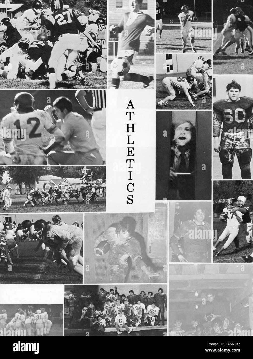 Das Breck Yearbook 1971 (Mustang) enthält Studenten, Lehrkräfte, außerschulische Vereine, Sportmannschaften und Veranstaltungen, die das Schuljahr 1970-1971 an der Breck School prägten. Stockfoto