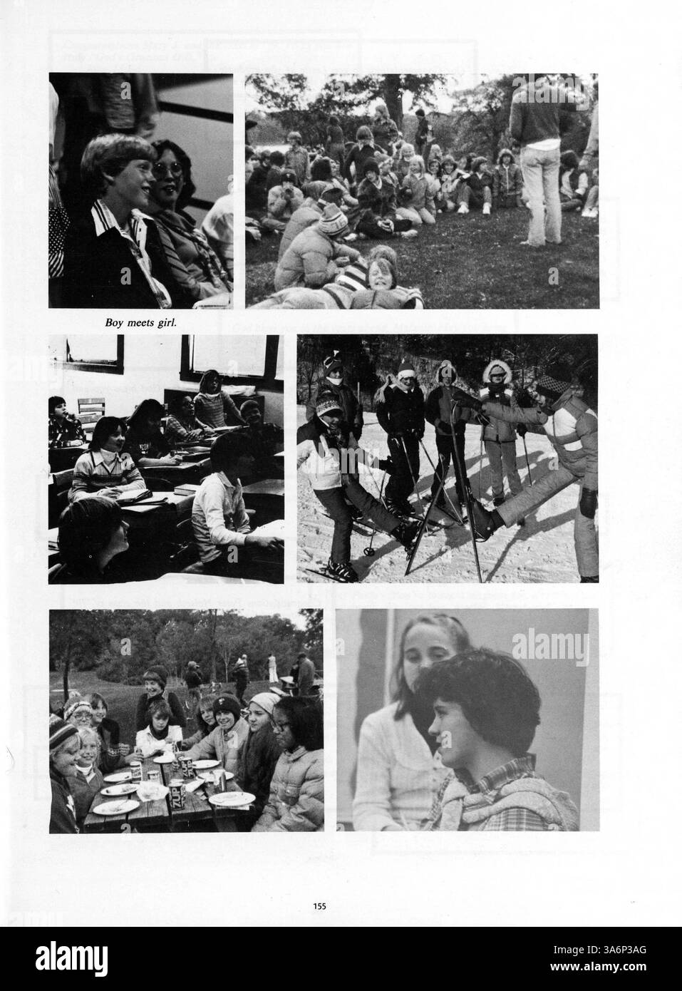 Das Antler Yearbook 1979 dokumentiert die akademischen, sportlichen und außerschulischen Höhepunkte der Minnehaha Academy während des Schuljahres 1978-1979. Stockfoto