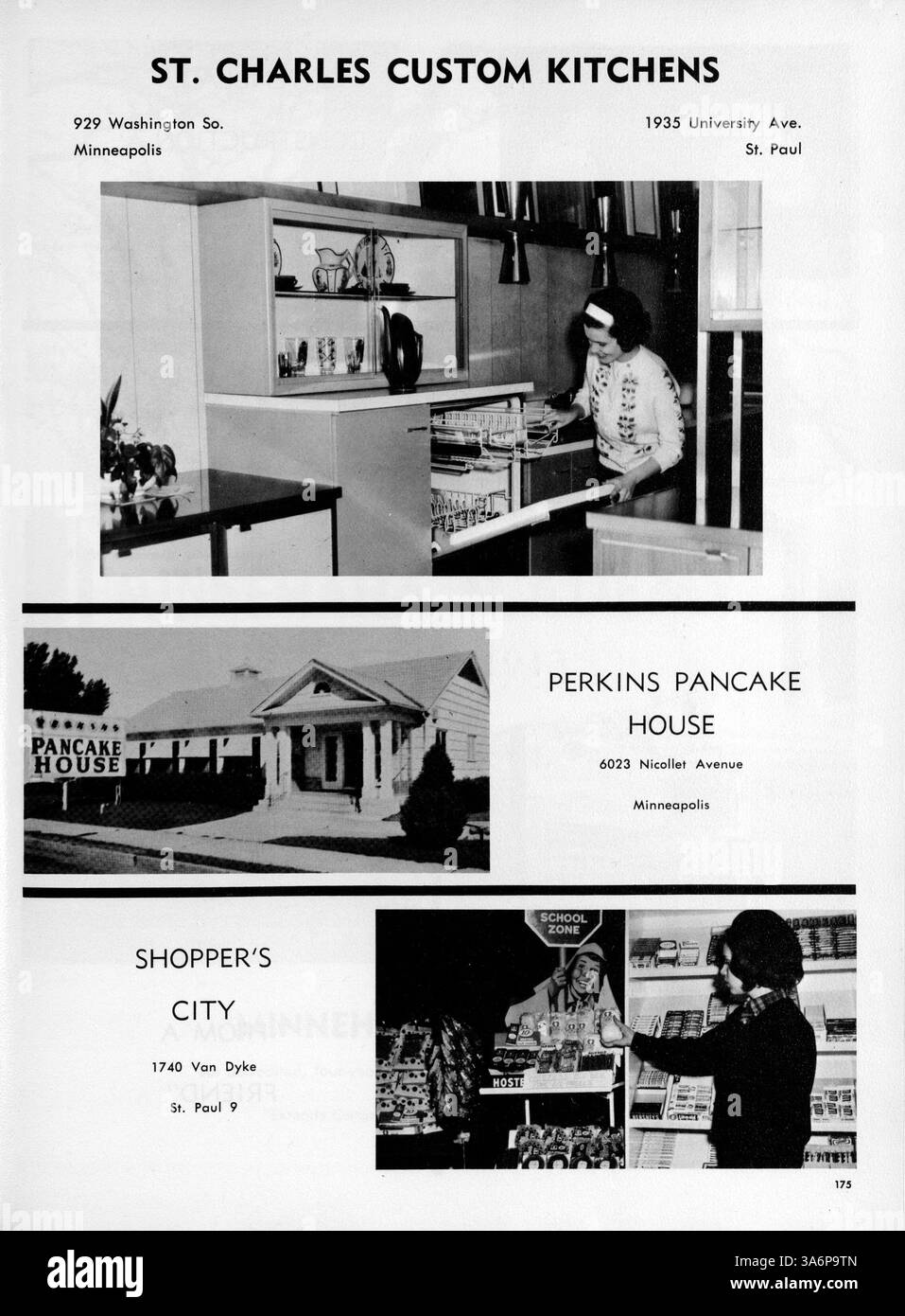 In diesem 1964 Antler Jahrbuch der Minnehaha Academy werden die Studenten, Dozenten, Sportarten, Vereine und Veranstaltungen des akademischen Jahres 1963-1964 vorgestellt. Stockfoto