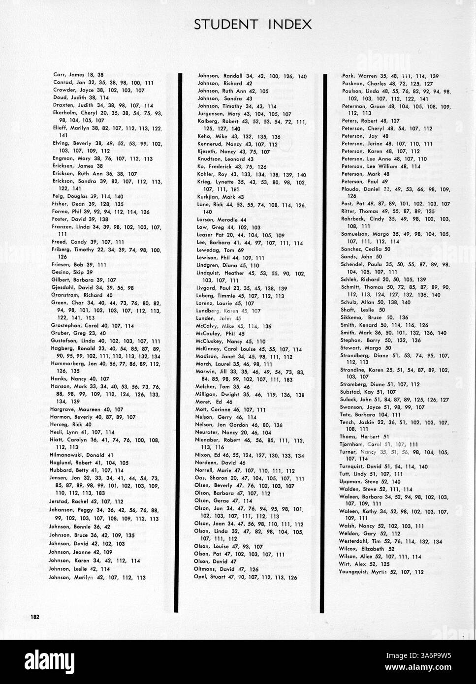 Das Jahresbuch 1964 Antler der Minnehaha Academy dokumentiert die Höhepunkte des Schuljahres 1963-1964 und konzentriert sich auf Schüler, Lehrer, Leichtathletik, Vereine, und Schulveranstaltungen. Stockfoto