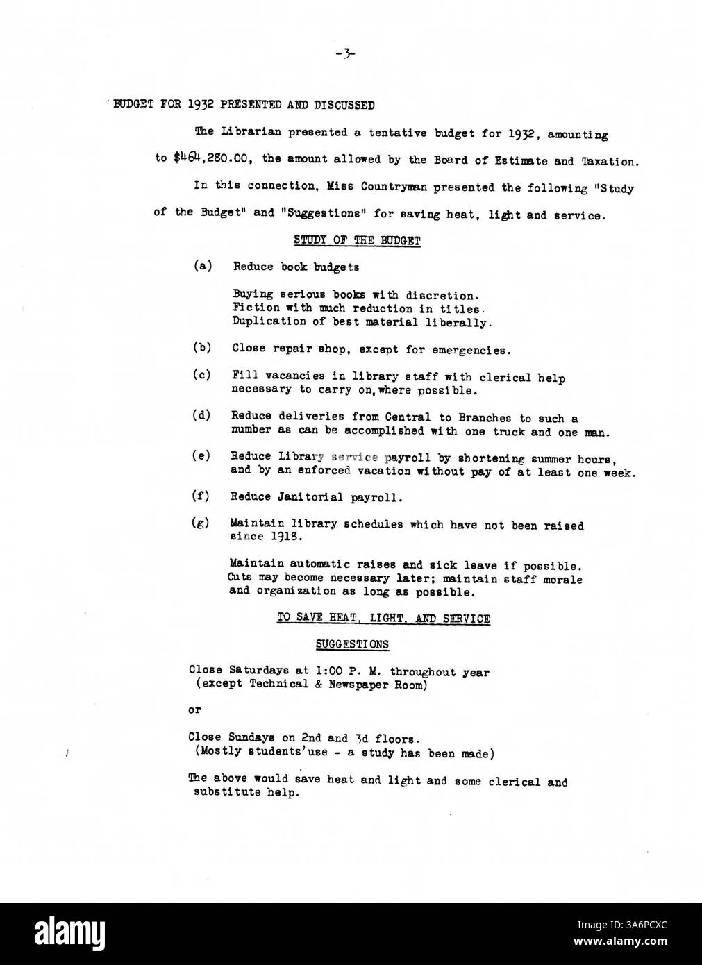 Die Protokolle der 1932 abgehaltenen Sitzungen des Verwaltungsrats der Minneapolis Public Library geben Einblicke in die Herausforderungen und Entscheidungen, denen die Bibliothek während der Großen Depression gegenübersteht, wobei der Schwerpunkt auf Operationen und Finanzierung liegt. Stockfoto