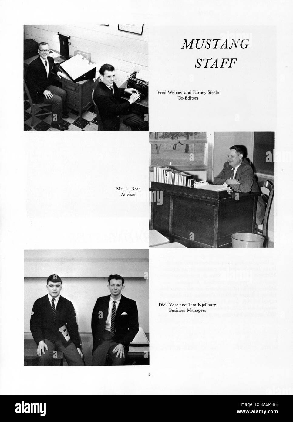 Diese Ausgabe des Breck Yearbook, Mustang, 1963, beleuchtet die Aktivitäten von Schülern, Lehrern, Sportmannschaften und Vereinen während des akademischen Jahres 1962-1963. Stockfoto