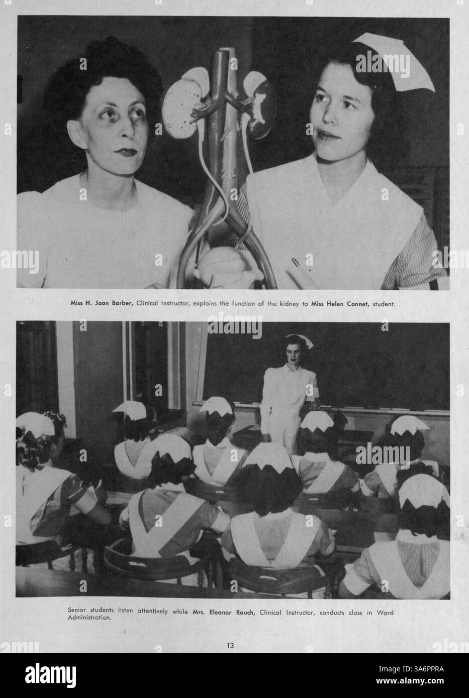 Das Jahrbuch 1952 der Northwestern Hospital School of Nursing spiegelt die akademischen und außerschulischen Höhepunkte des Schuljahres 1951-1952 wider. Stockfoto