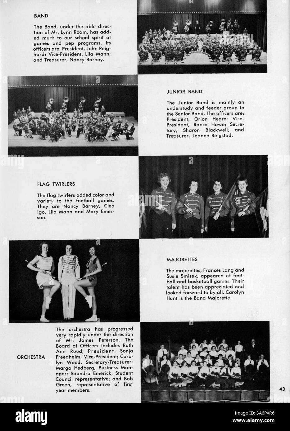 Das Jahrbuch „Cardinal“ der Marshall High School für 1957 erinnert an die akademischen, sportlichen und außerschulischen Höhepunkte des Schuljahres 1956-1957. Stockfoto