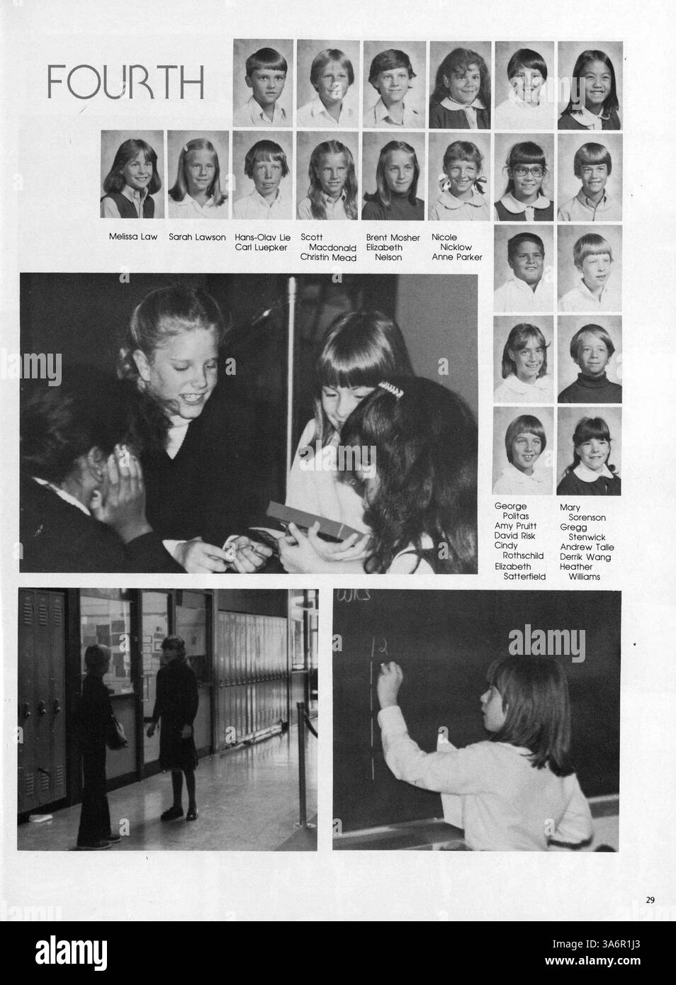 Das Jahrbuch „Breck Mustang“ 1982 spiegelt die Höhepunkte des Schuljahres 1981-1982 an der Breck School wider und zeigt die Leistungen der Schüler, die Beteiligung der Lehrkräfte und Schulveranstaltungen. Stockfoto