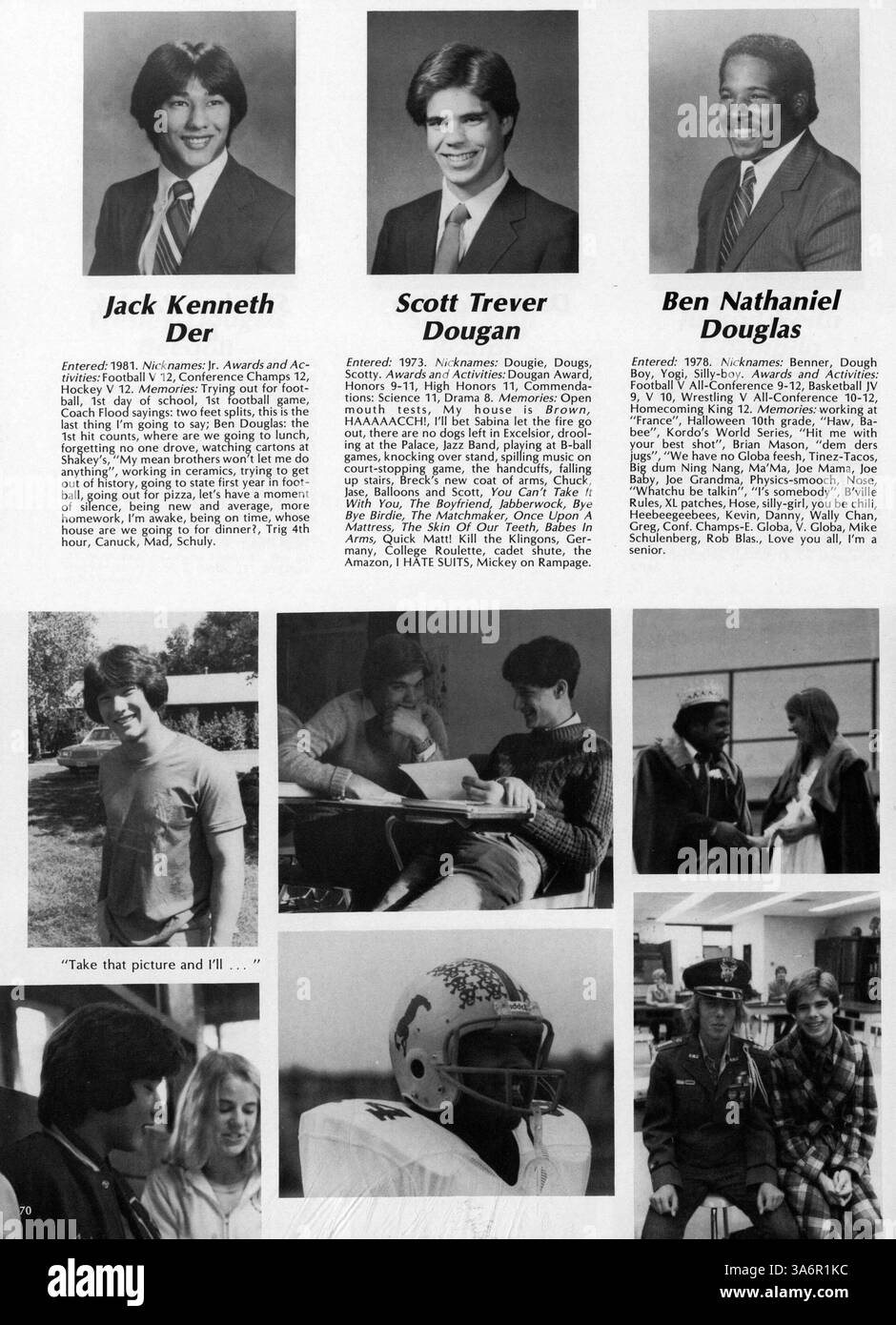 Die Ausgabe 1982 des Breck Mustang Jahrbuchs beleuchtet die akademischen und außerschulischen Leistungen von Schülern, Lehrern und Mitarbeitern der Breck School im Schuljahr 1981-1982. Stockfoto