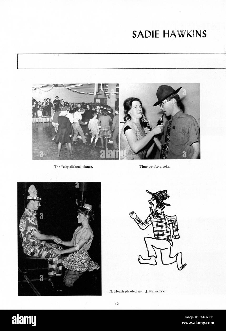 Das Tiger Yearbook von 1964 der South High School dokumentiert die vielfältigen Aktivitäten des Schuljahres 1963–1964, darunter Leichtathletik, akademische Leistungen und Vereine. Sie hebt den Beitrag afroamerikanischer Schüler zur Gestaltung der Schulerfahrung hervor. Stockfoto