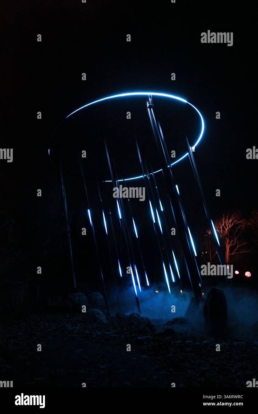 Seattle, USA. Januar 2025. Der atemberaubende Astra Lumina Walk in den Chinesischen Gärten im Westen von Seattle. Stockfoto