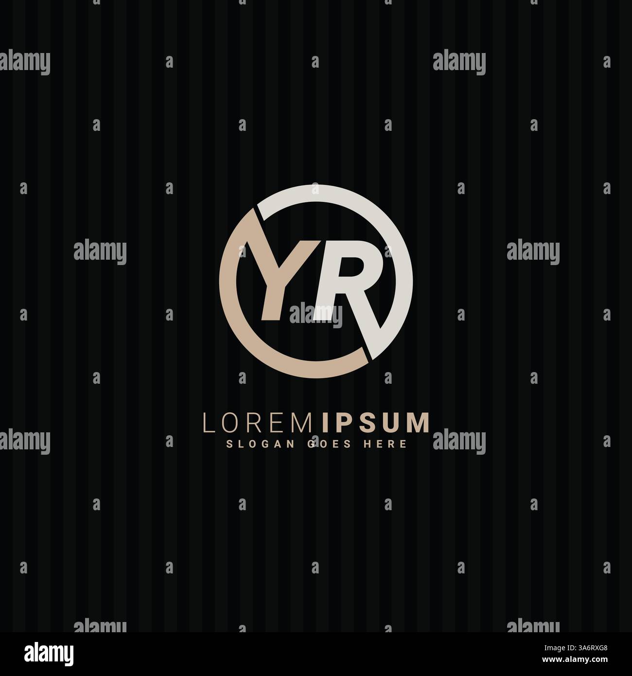 Abstraktes YR-Logo für Letter – Vorlage für Monogramm für Buchstaben Y und R Stock Vektor