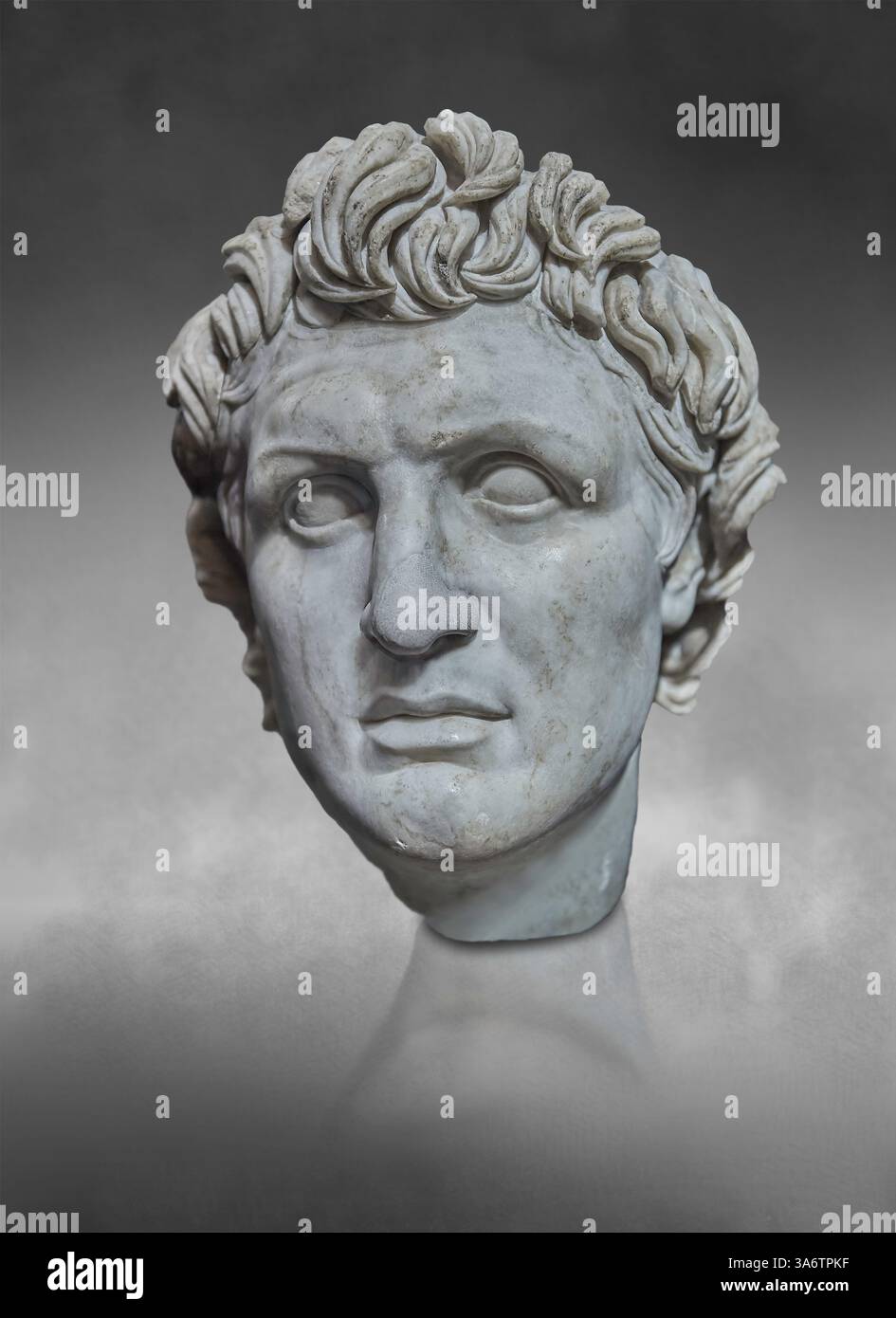 Antike griechische Marmorporträtbüste des 1. Pergamonkönigs Attalos I. 200 v. Chr. Von Pergamum (Bergama) Türkei. Pergamonmuseum Berlin Inv SMB, AVP VII Stockfoto