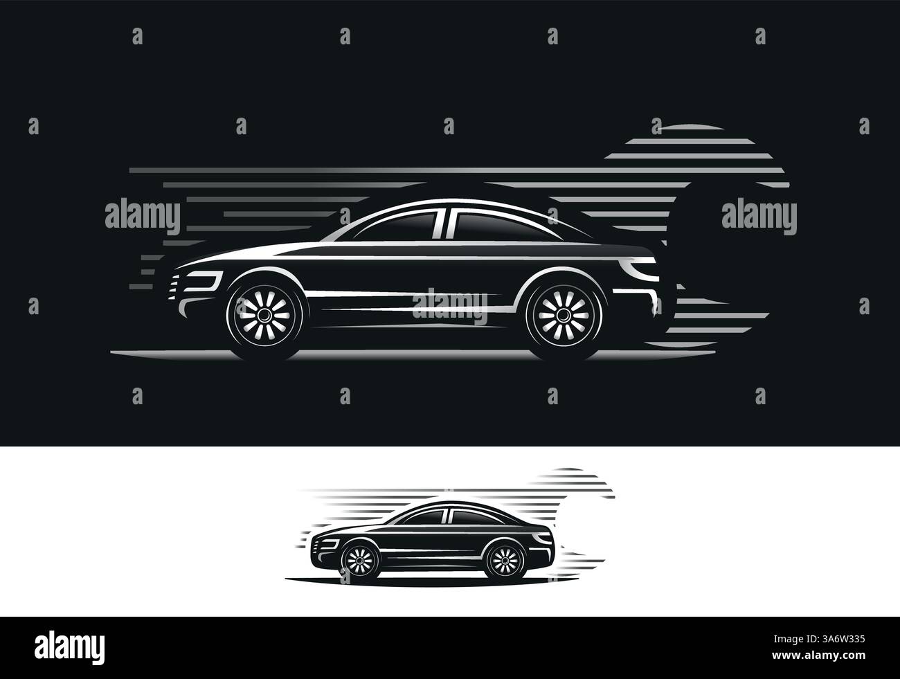 Logo für professionelle Autoreparatur mit Autoservice, Garage und Schlüsselelementen. Perfekt für Automobilbau, Mechaniker und Werkstattverkleidungen Stock Vektor