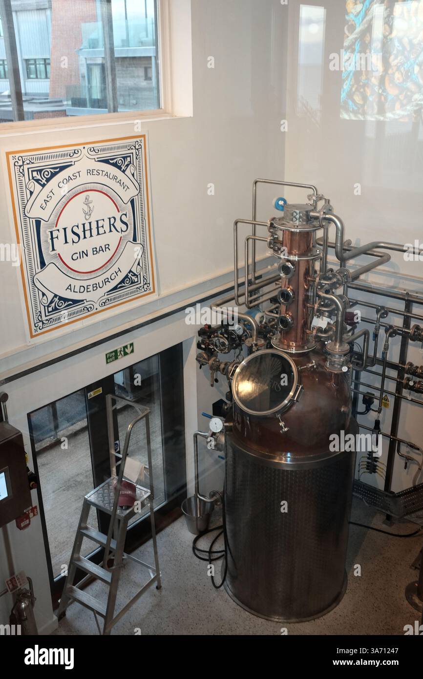 Fishers Gin Destillery, Crag Path, Aldeburgh, Suffolk, England IP15 5BT Stockfoto