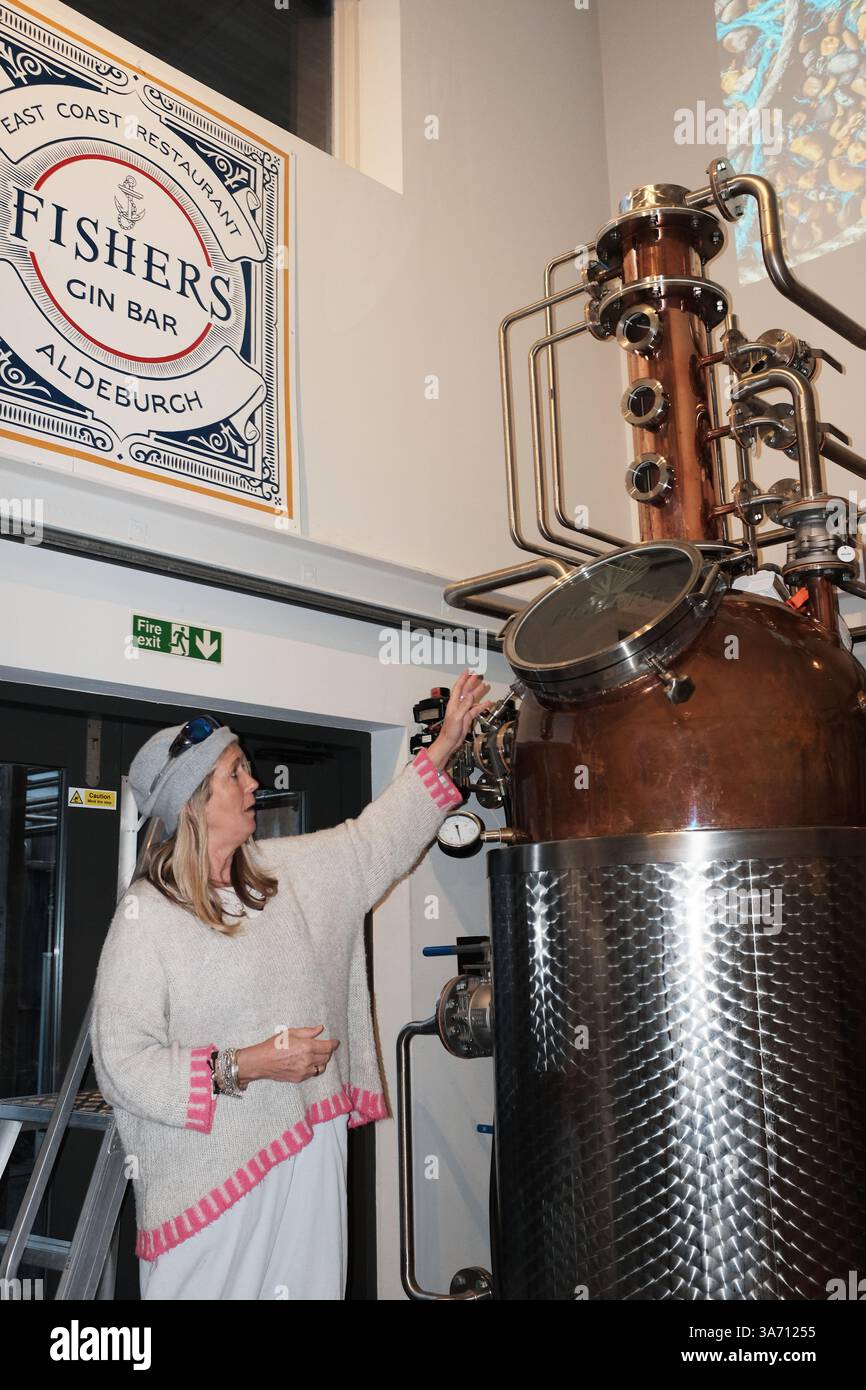 Fishers Gin Destillery, Crag Path, Aldeburgh, Suffolk, England IP15 5BT Stockfoto