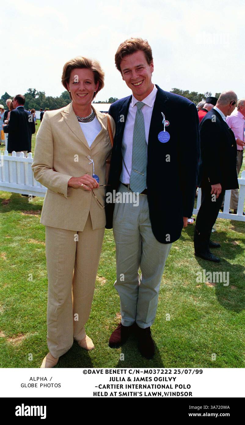 Juli 1999 - Windsor, Großbritannien - 25/07/99 JULIA & JAMES OGILVY.-CARTIER INTERNATIONAL POLO AT SMITH's RASEN, WINDSOR. (Kreditbild: © Globe Photos/ZUMAPRESS.com) Stockfoto