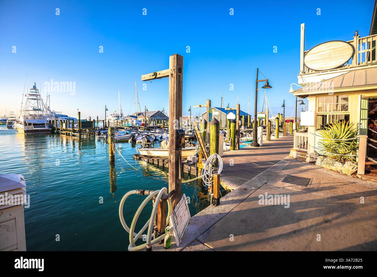 Hafen und Uferpromenade in Key West. Berühmter Touristenort in Florida Keys, USA Stockfoto