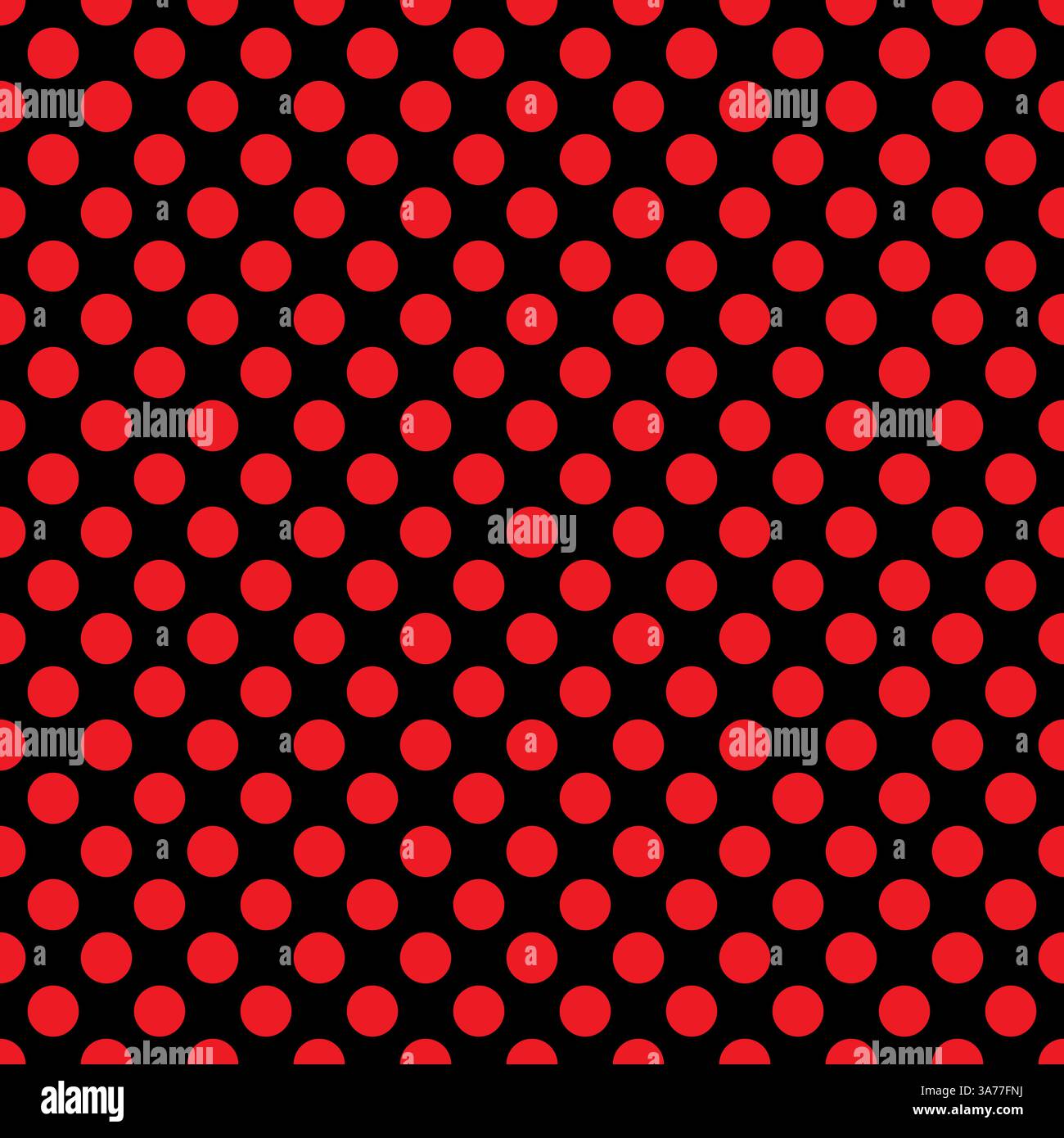 Schöne nahtlose Vektor rote Polka Dots Muster auf schwarzem Hintergrund, Tapete, Textur, Web, Blog, Druck- oder Grafikdesign. Stock Vektor