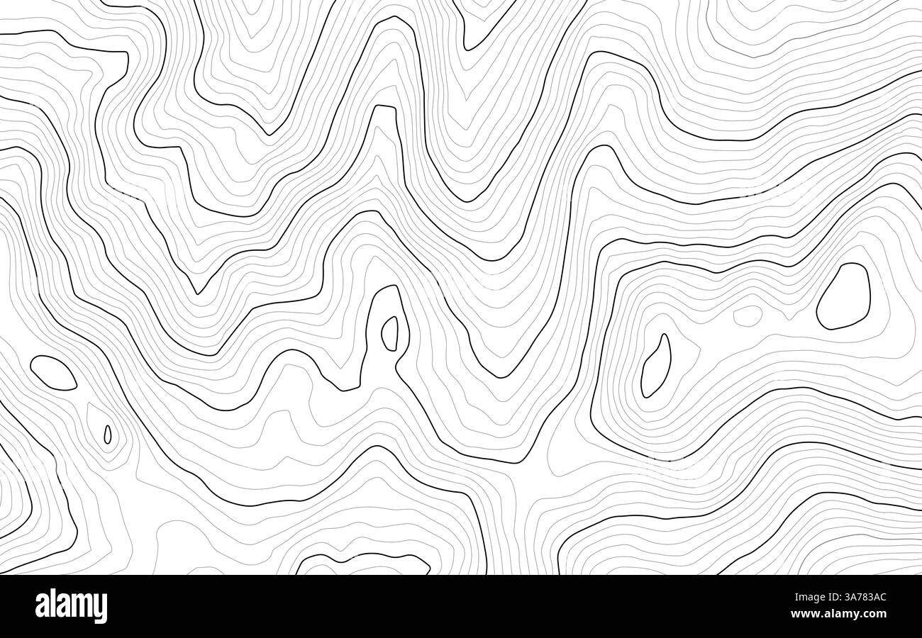Hintergrund der topografischen Karte. Topo-Karte mit Höhe. Geografische Linie Bergresistenz. Abbildung des Vektormaterials Stock Vektor