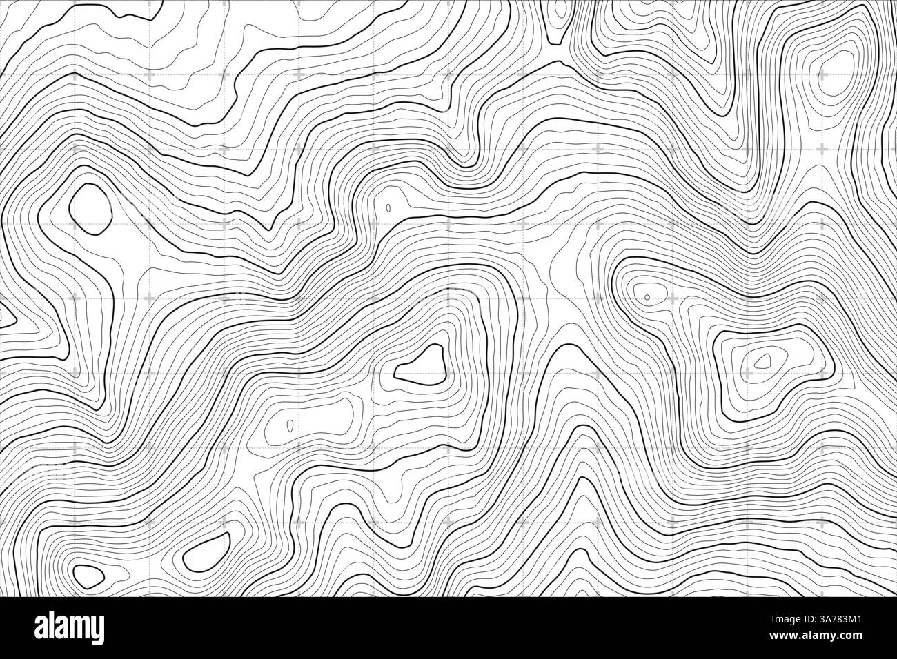 Hintergrund der topografischen Karte. Topo-Karte mit Höhe. Geografische Linie Bergresistenz. Abbildung des Vektormaterials Stock Vektor