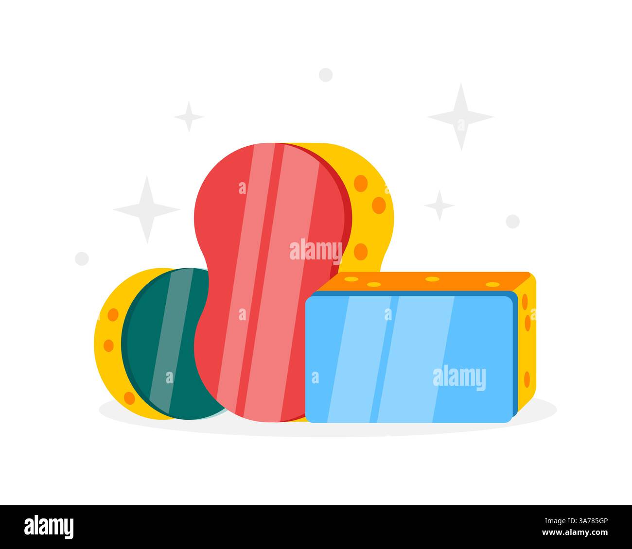 Lebendige Vektor-Illustration von bunten, geometrischen Formen mit einem klaren, modernen Design, perfekt für abstrakte und minimalistische Themen Stock Vektor