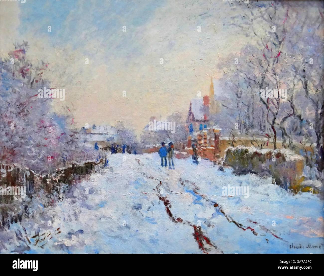 Snow at Argenteuil, 1886 (Gemälde) von Monet, Claude (1840-1926) Französisch Stock Vektor