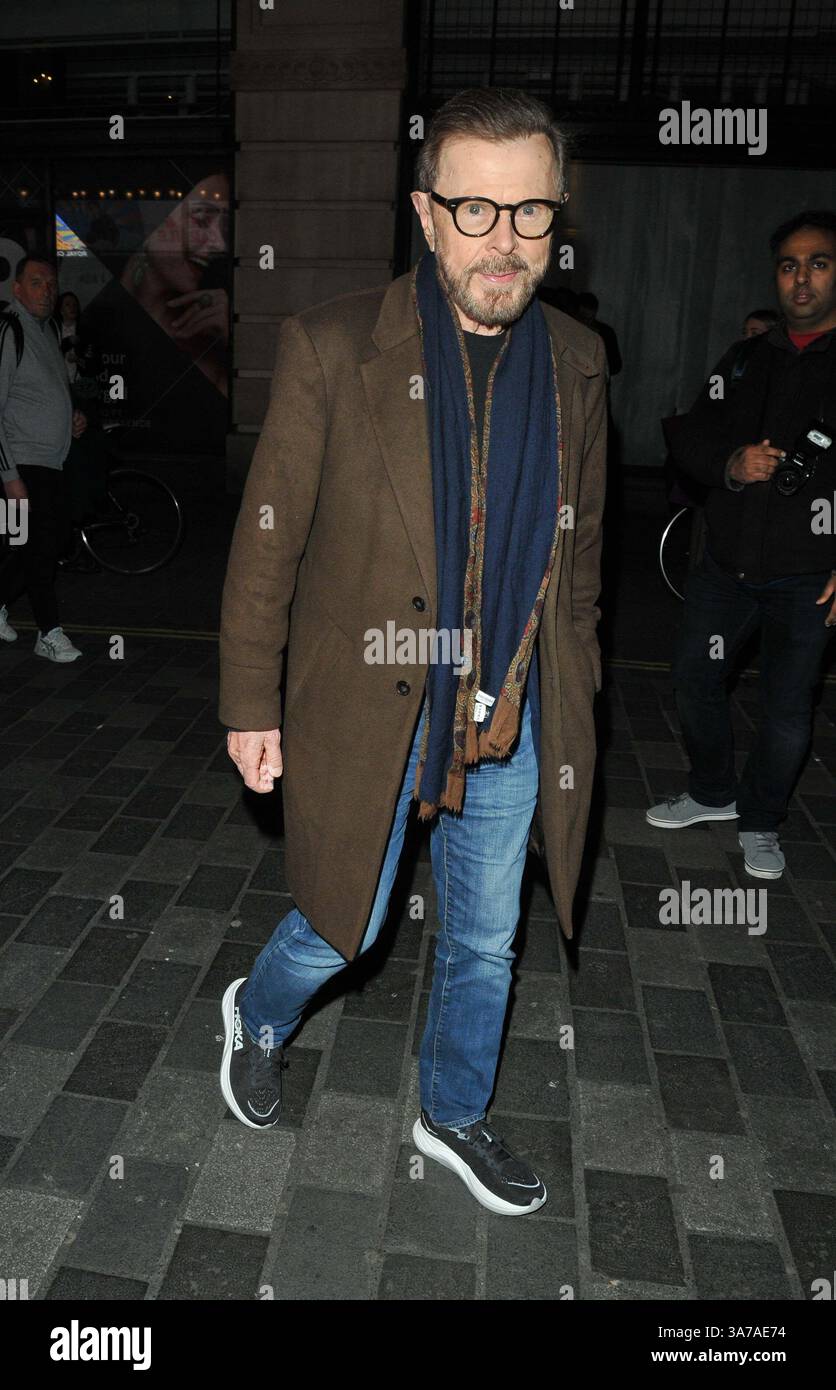 London, Großbritannien. März 2025. Bjorn Ulvaeus beim „an Evening with Elton John and Brandi Carlisle“ One Off London Auftritt, dem London Palladium, Argyll Street, am Mittwoch, den 26. März 2025 in London, England, Großbritannien. CAP/CAN © CAN/Capital Pictures Credit: Capital Pictures/Alamy Live News Stockfoto