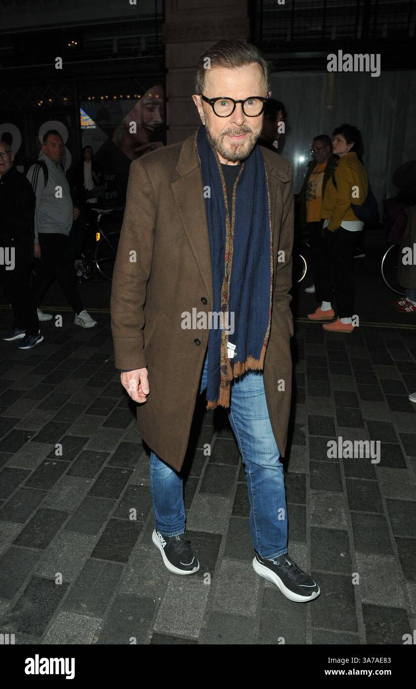 London, Großbritannien. März 2025. Bjorn Ulvaeus beim „an Evening with Elton John and Brandi Carlisle“ One Off London Auftritt, dem London Palladium, Argyll Street, am Mittwoch, den 26. März 2025 in London, England, Großbritannien. CAP/CAN © CAN/Capital Pictures Credit: Capital Pictures/Alamy Live News Stockfoto