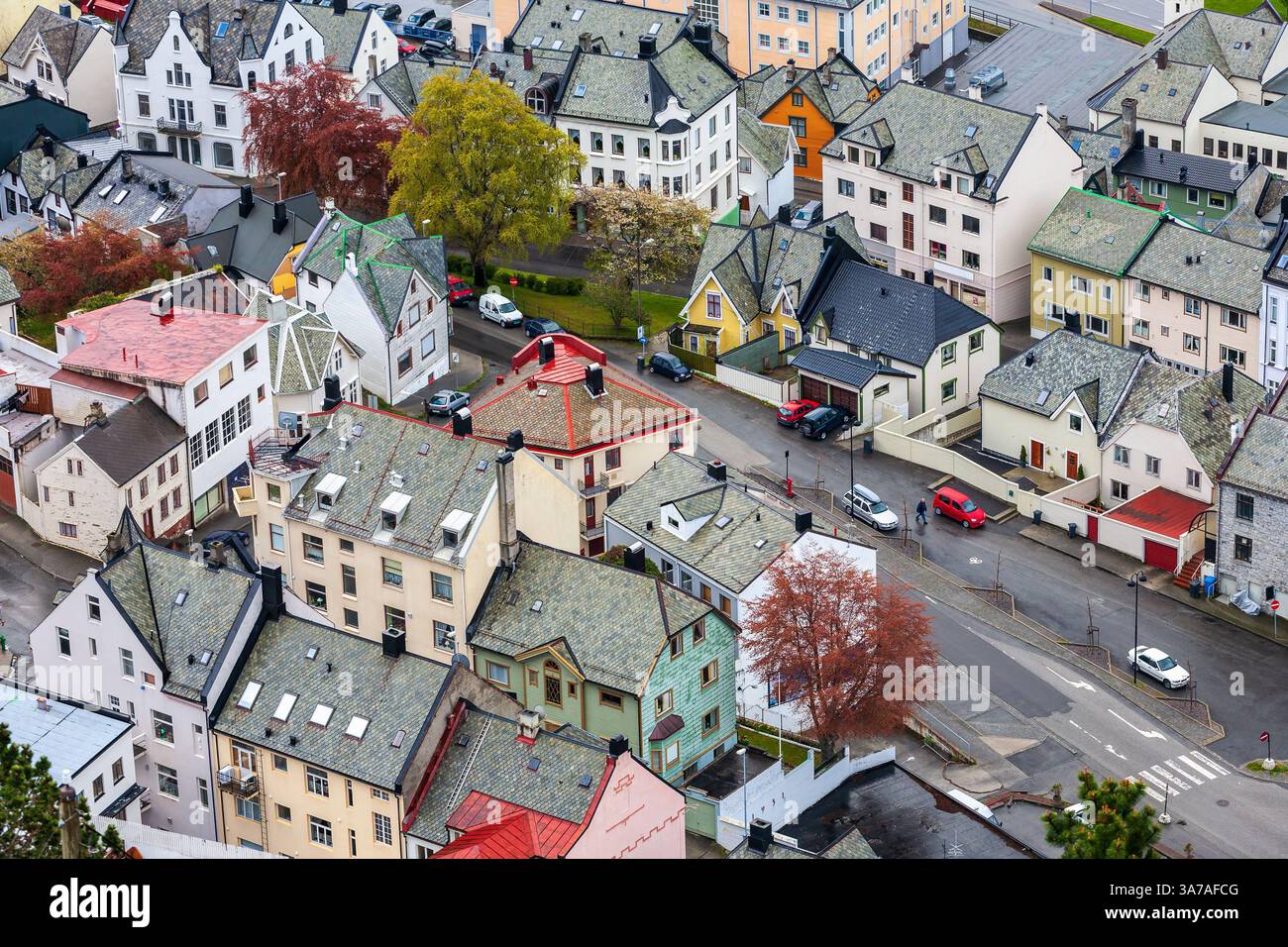 Blick auf die Stadt von oben Stockfoto