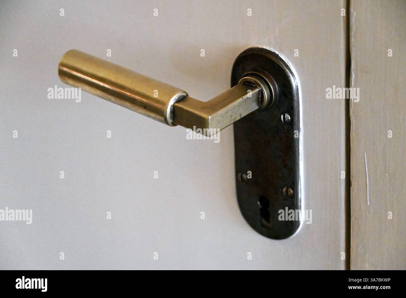 Türgriff, Bauhaus Meisterhäuser, Dessau, Sachsen-Anhalt, Deutschland Stockfoto