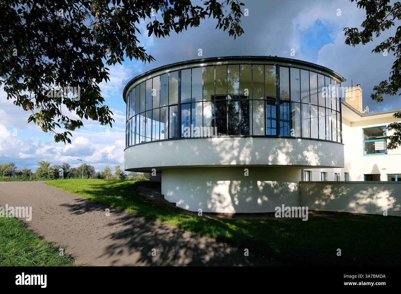 Kornhaus Restaurant an der Elbe, Dessau, Sachsen-Anhalt, Deutschland Stockfoto